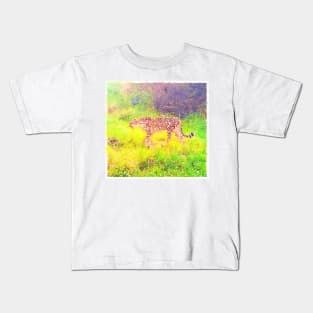 Cheetah Watercolor Kids T-Shirt